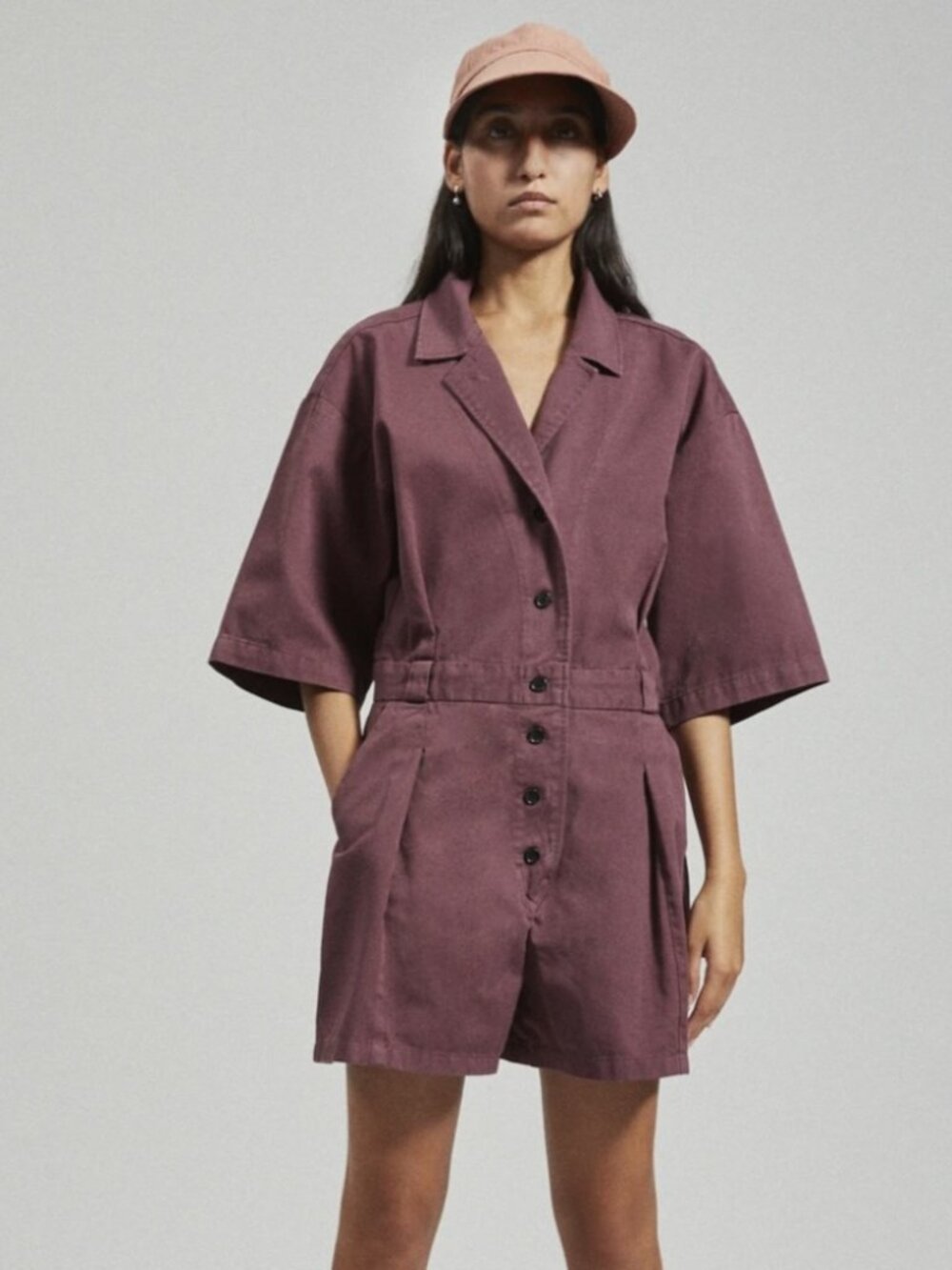 Rachel Comey Larch Romper Shortsuit Red Cotton Size 2